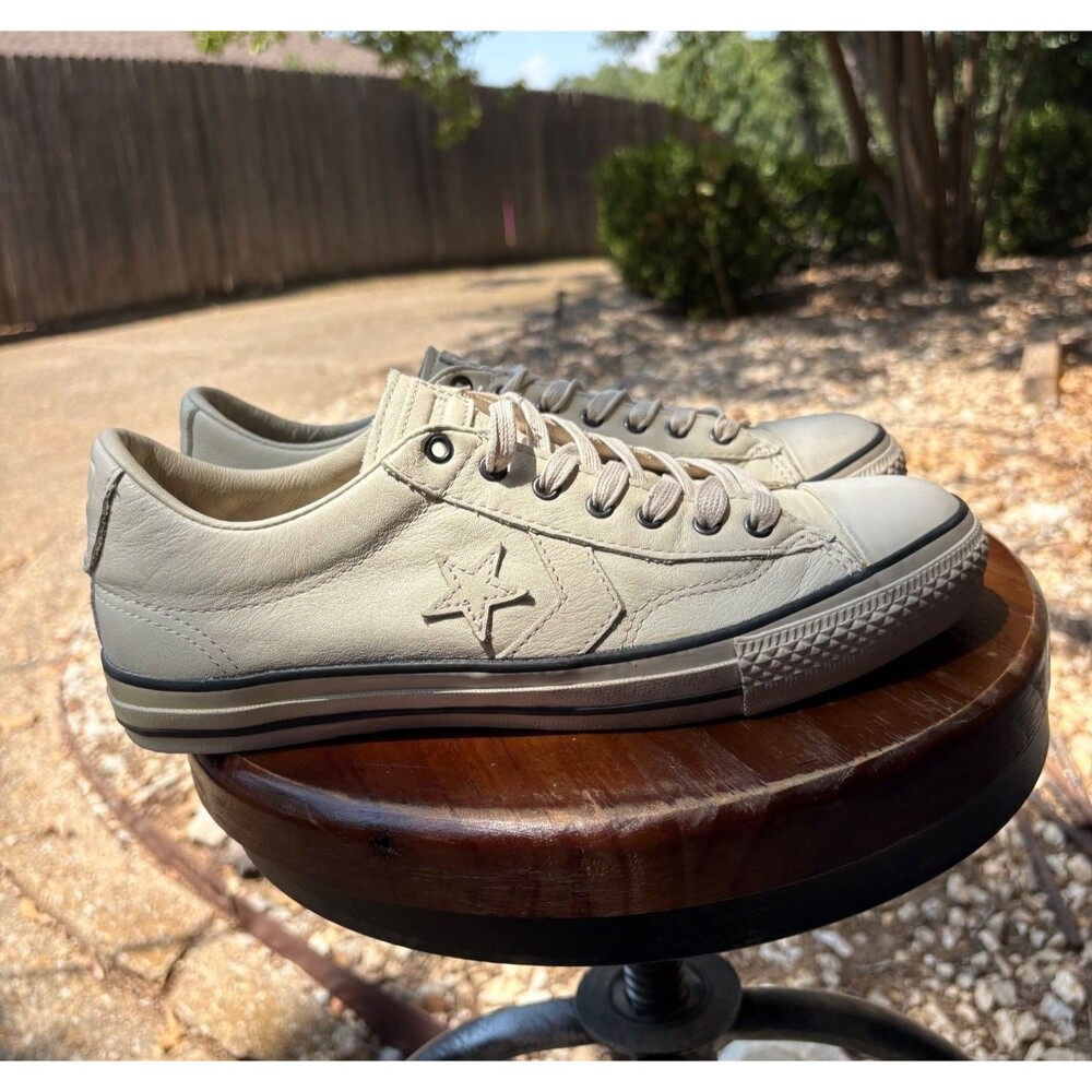 Converse x John Varvatos Star Player Mens Size 9 Leather Distressed White Ivory - Picture 2 of 10